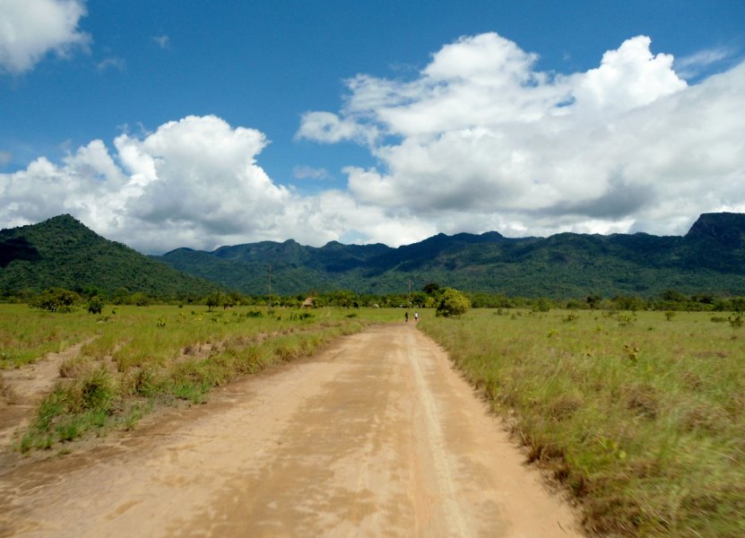 A photo of a road in South Rupununi, Guyana.