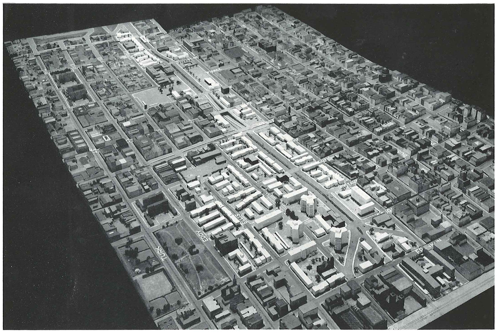 A 1960 model of the Western Addition Project