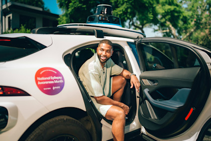 Tristan Thompson rides with Waymo to spotlight epilepsy awareness and safe, independent mobility.