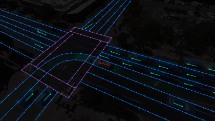 A photo of a map illustrating VectorNet