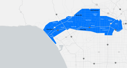 Waymo One currently operates 24/7 across 63 square miles of LA. From Santa Monica to Downtown, let the Waymo Driver take the wheel.