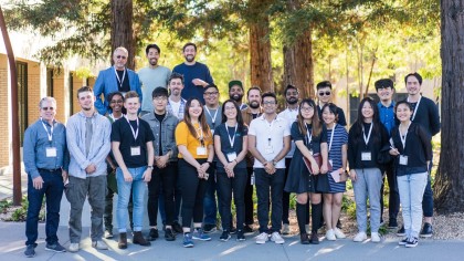 A photo of students from the ArtCenter College of Design visiting Waymo's campus 