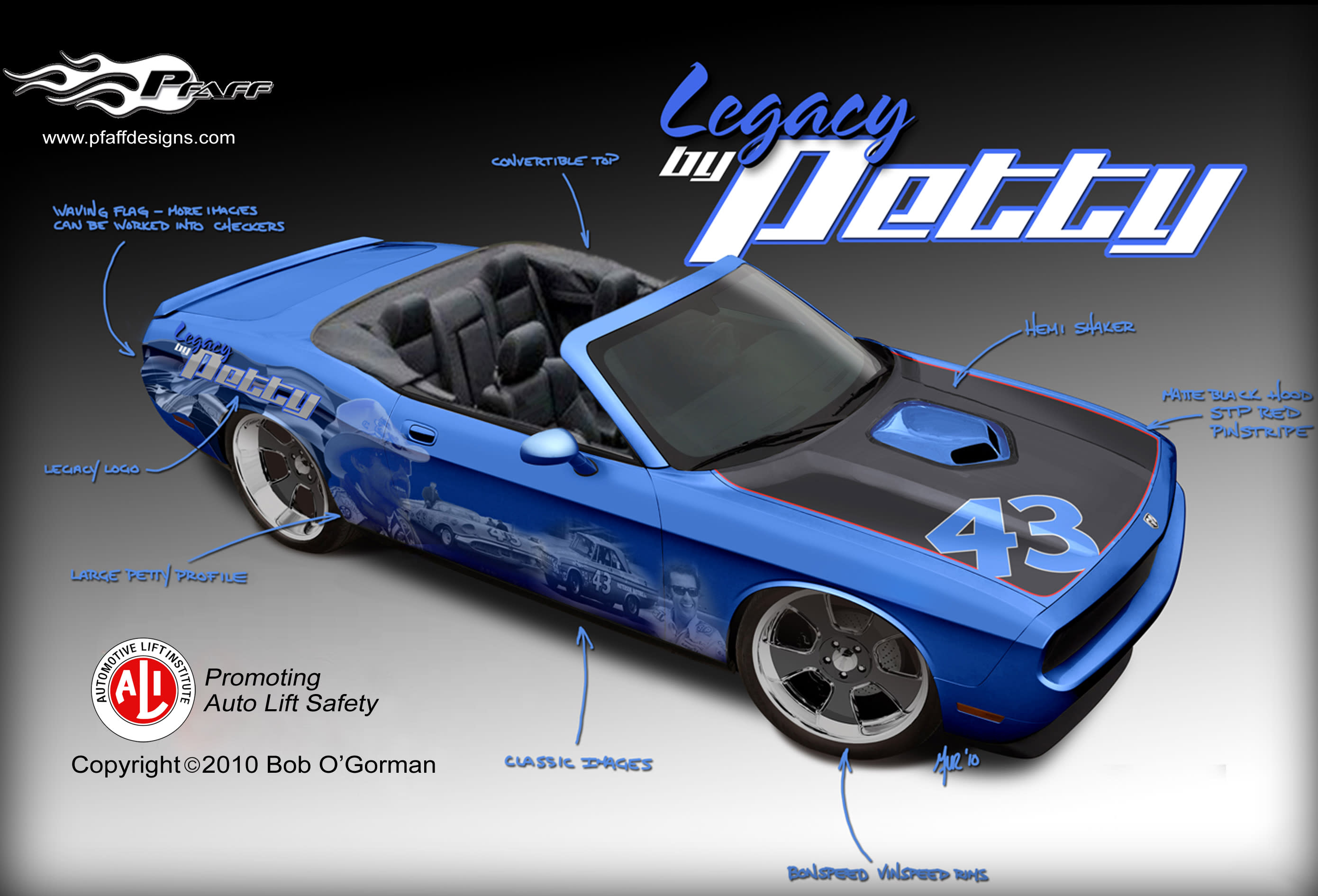 Legacy By Petty Custom Convertible Concept Car Render