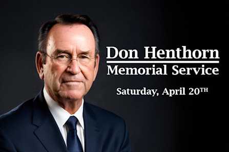 Don Henthorn Memorial Service Announcement BendPak Founder