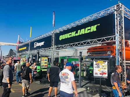 BendPak QuickJack Ranger SEMA Booth Outdoor Display