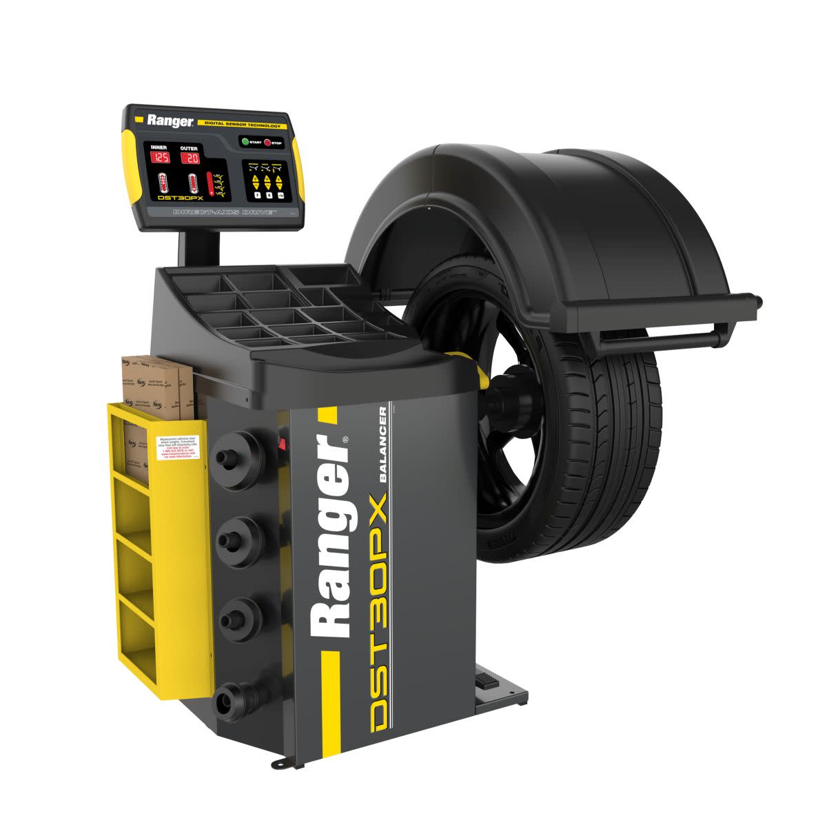 Ranger DST30PX Wheel Balancer with Mounted Wheel