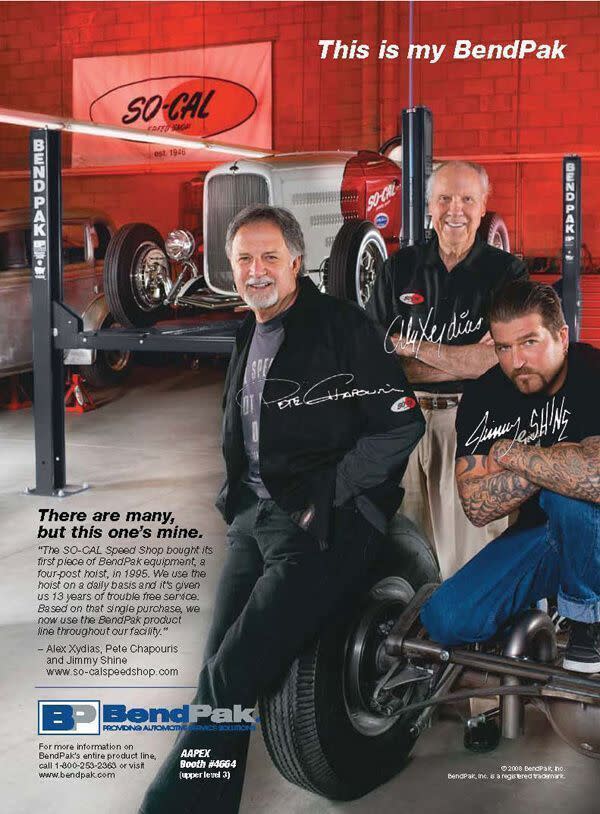 SoCal Speed Shop BendPak Lift Advertisement