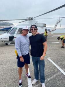 Gary Henthorn Helicopter Photo With Friend