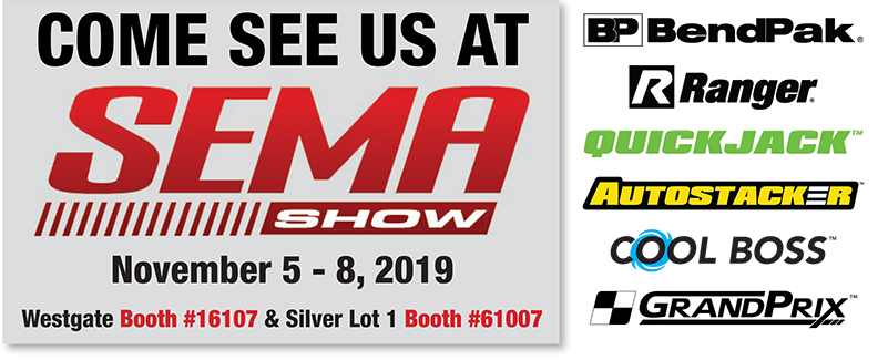 BendPak Brands SEMA Show 2019 Booth Announcement