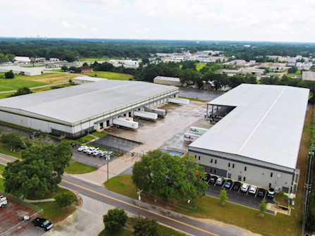 BendPak Alabama Distribution Center Aerial Warehouse and Truck Dock Facility