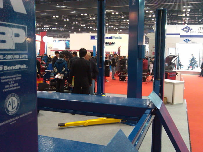BendPak Four Post Lift Display at Automotive Expo