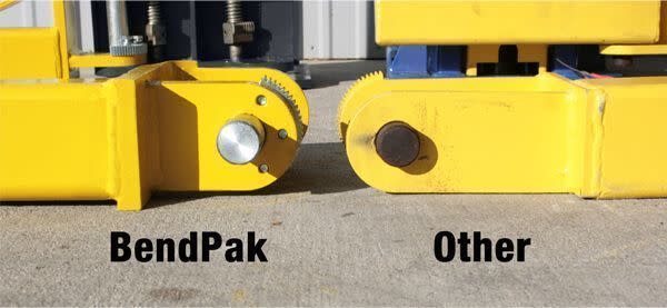 BendPak Lift Arm Pivot Construction Comparison