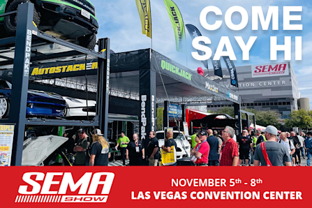 BendPak SEMA Show Booth Las Vegas AutoStacker QuickJack Display