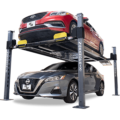 GrandPrix Four Post Parking Lift Two Car Stacker