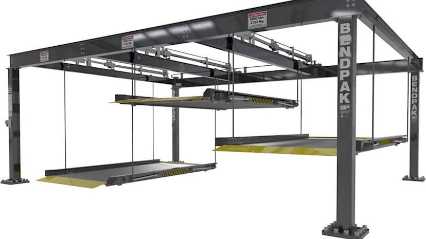 Triple-Platform Parking Lift Maximizes Commercial Parking Capacity