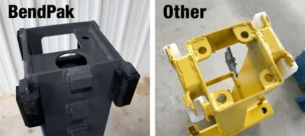 BendPak Lift Carriage Slide Block Comparison