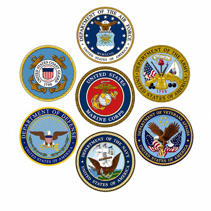 U.S. Military and Veterans Department Emblems Collection