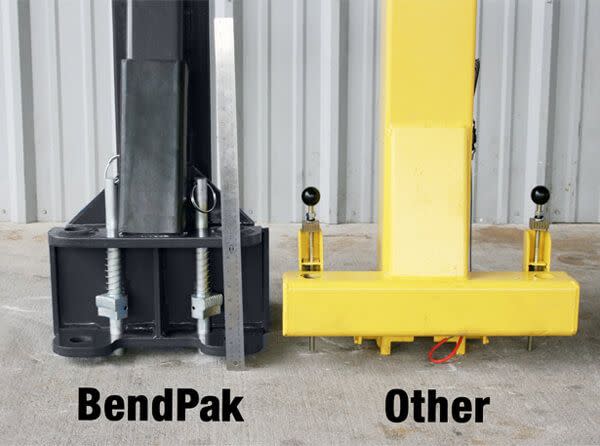 BendPak Lift Arm Attachment Height Comparison