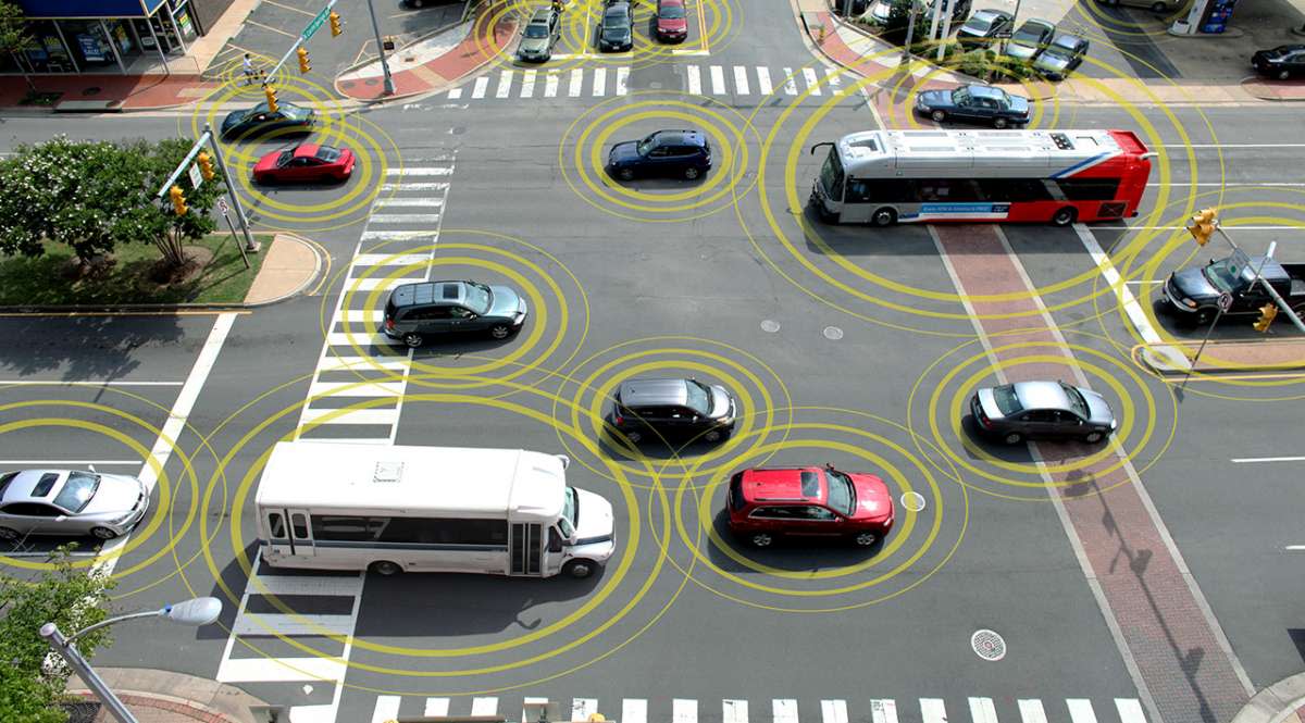 Vehicle to Vehicle Communication Smart Intersection Traffic Safety