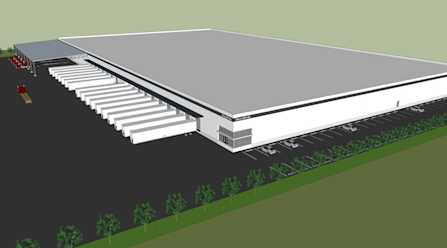 BendPak Hamilton Road Warehouse Loading Dock Distribution Facility Rendering