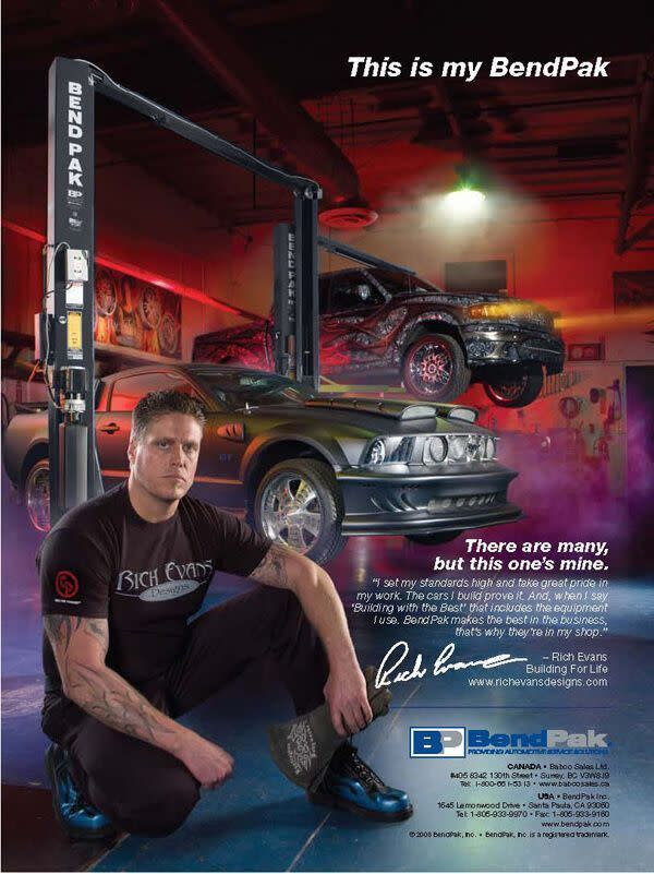 Rich Evans BendPak Custom Garage Lift Ad