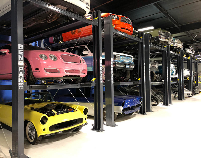BendPak Multi Level Car Storage Parking Lift Setup
