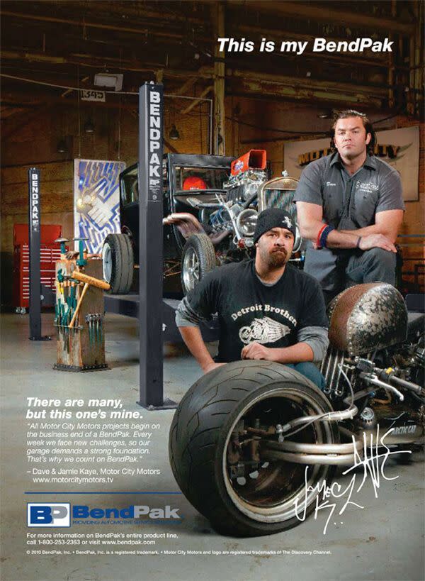 Motor City Motors BendPak Lift Shop Ad