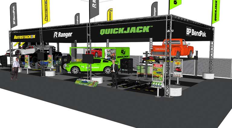 BendPak Ranger QuickJack SEMA Booth Rendering 2019