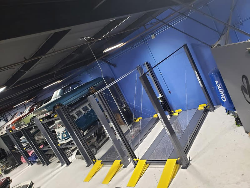 BendPak HD 973P Three Level Parking Lift Row