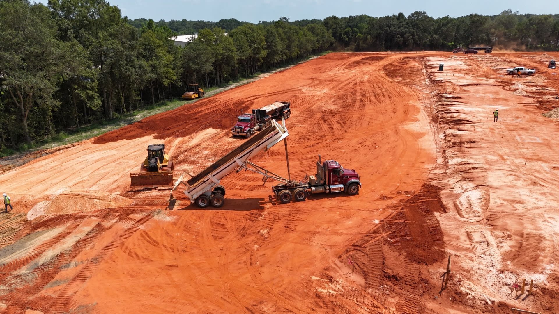 BendPak Alabama Warehouse Site Grading Construction Progress