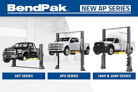 BendPak New AP Series Two Post Lifts SRT APX 16AP 20AP