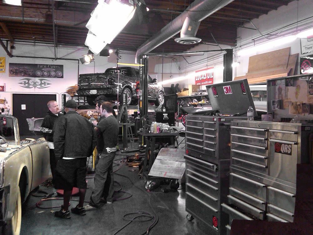 Rich Evans Auto Holics TV Shop with BendPak Lifts
