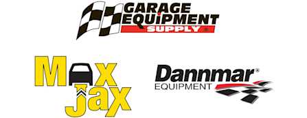 Garage Equipment Supply MaxJax and Dannmar Equipment Brand Logos