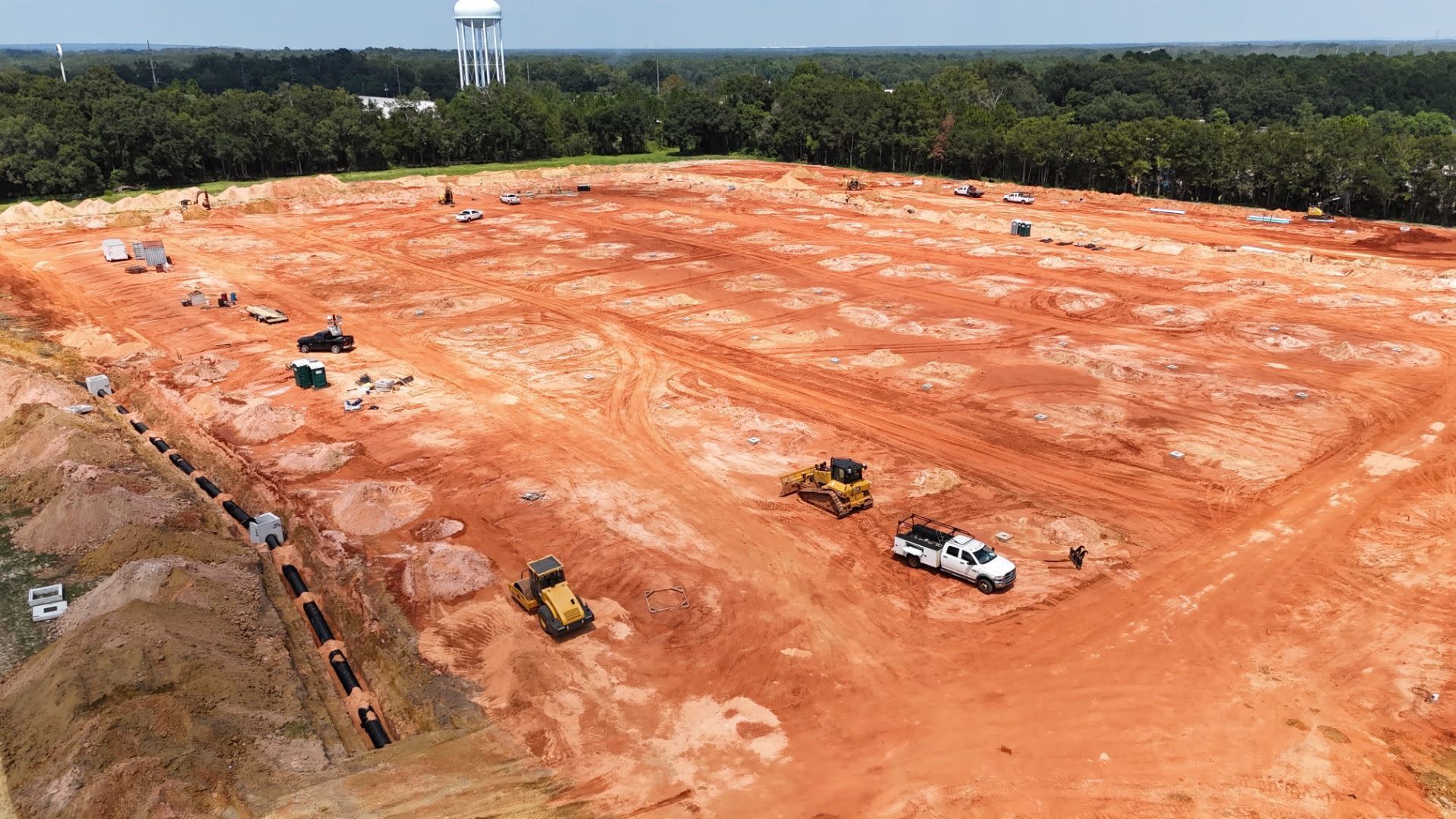 BendPak Alabama Facility Construction Site Foundation Layout Aerial