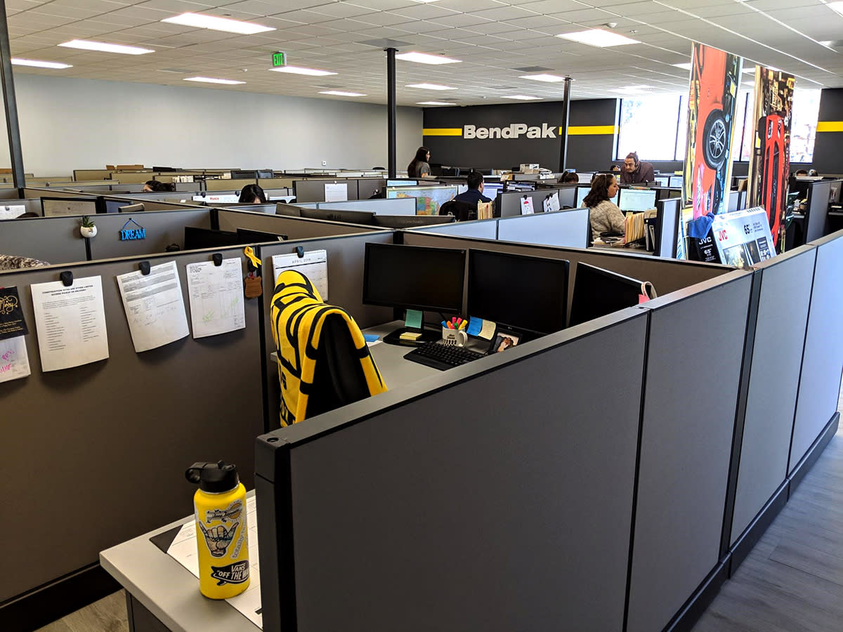 BendPak Customer Service Office Cubicles Completed