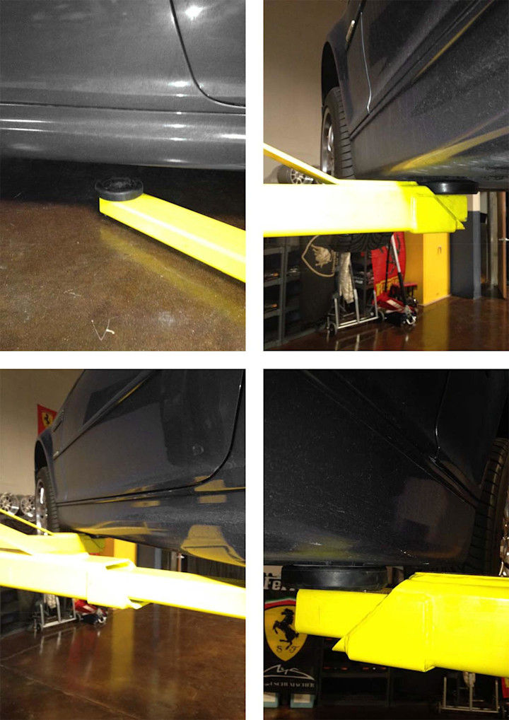 Low-Profile Lift Arms and Pads for Sports Cars