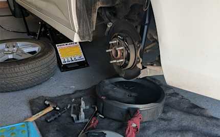 QuickJack Portable Car Lift for Brake Service