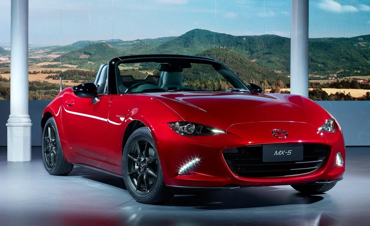 Mazda MX 5 Miata Red Convertible Sports Car