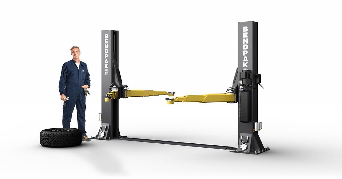 BendPak 12AP SRT Floorplate Two Post Lift Low Ceiling