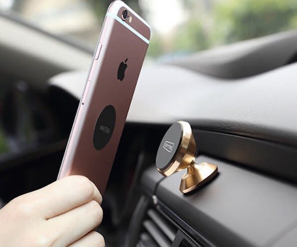 Magnetic Car Phone Mount Dashboard Aluminum Magnet Holder Interior