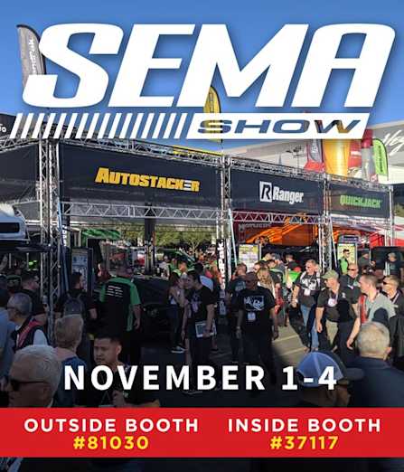 BendPak SEMA Show November 1 to 4 Outdoor and Indoor Booth Promotion