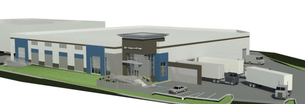 BendPak New Headquarters Warehouse and Distribution Facility Rendering