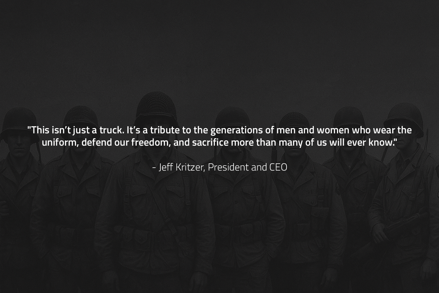 Valor C10 Military Tribute Quote by Jeff Kritzer