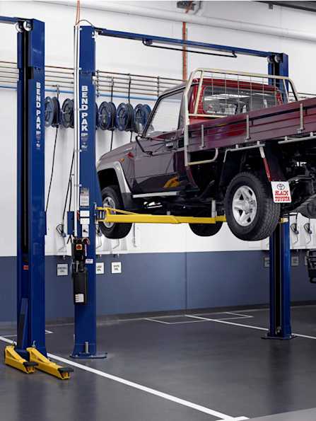 BendPak Two Post Truck Lift Heavy Duty Vehicle Raised