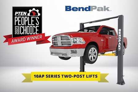 BendPak 10AP Series Two Post Lift PTEN Peoples Choice Award Winner