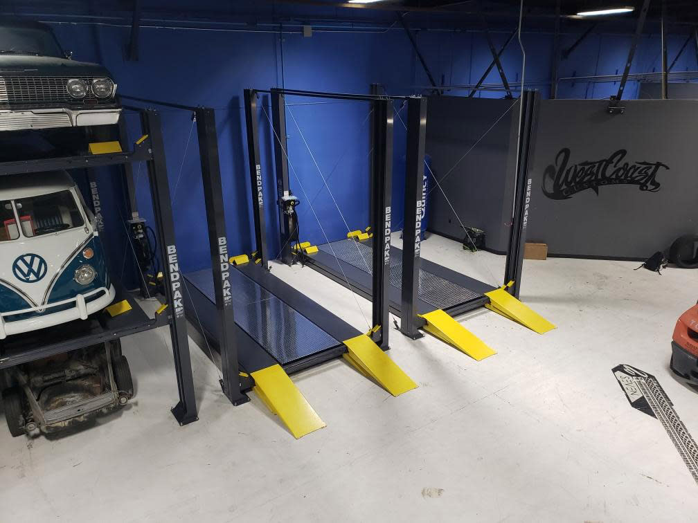BendPak HD 973P Parking Lifts Installed Indoor Garage