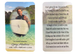 Gary Henthorn Memorial Card Tribute Image
