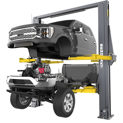 OctaFlex Two-Post Service Lift for Cab Off and EV Battery Repairs