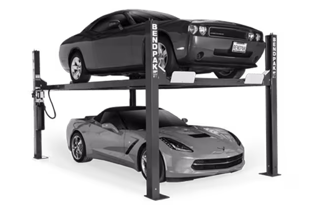 bendpak-hd-9-four-post-car-lift-dual-vehicle-storage