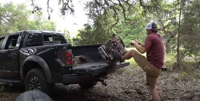 Off The Ranch Pickup Truck Engine Removal Project